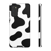 Black and White Cow Print Phone Case, Cute Tough Cases, Animal Print Case, Stylish Smartphone Accessories, Cow Lover Gift